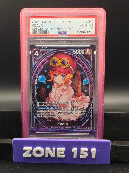 2026 ONE PIECE EB03 EN KOALA SPECIALE ALTERNATE ART PSA 10