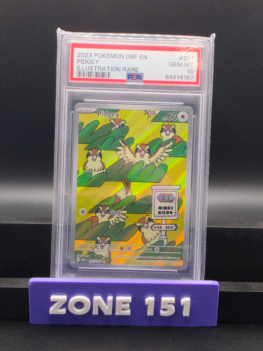 2023 POKEMON OBF (EN) PIDGEY ILLUSTRATION RARE PSA 10