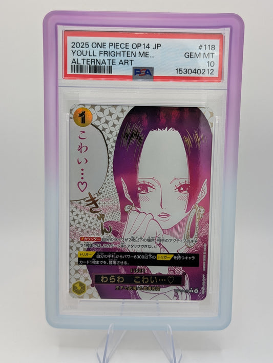 One Piece OP14 You'll Frighten Me... (Parallel) (JP) - PSA 10