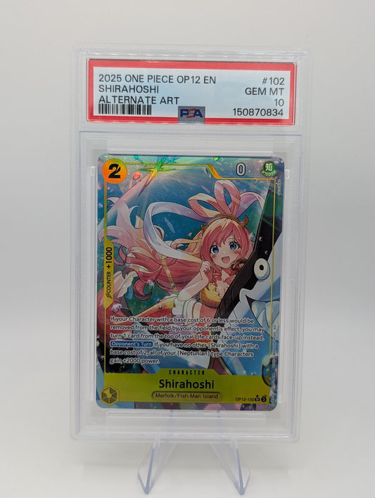 One Piece OP12 Shirahoshi Alternate art - PSA 10