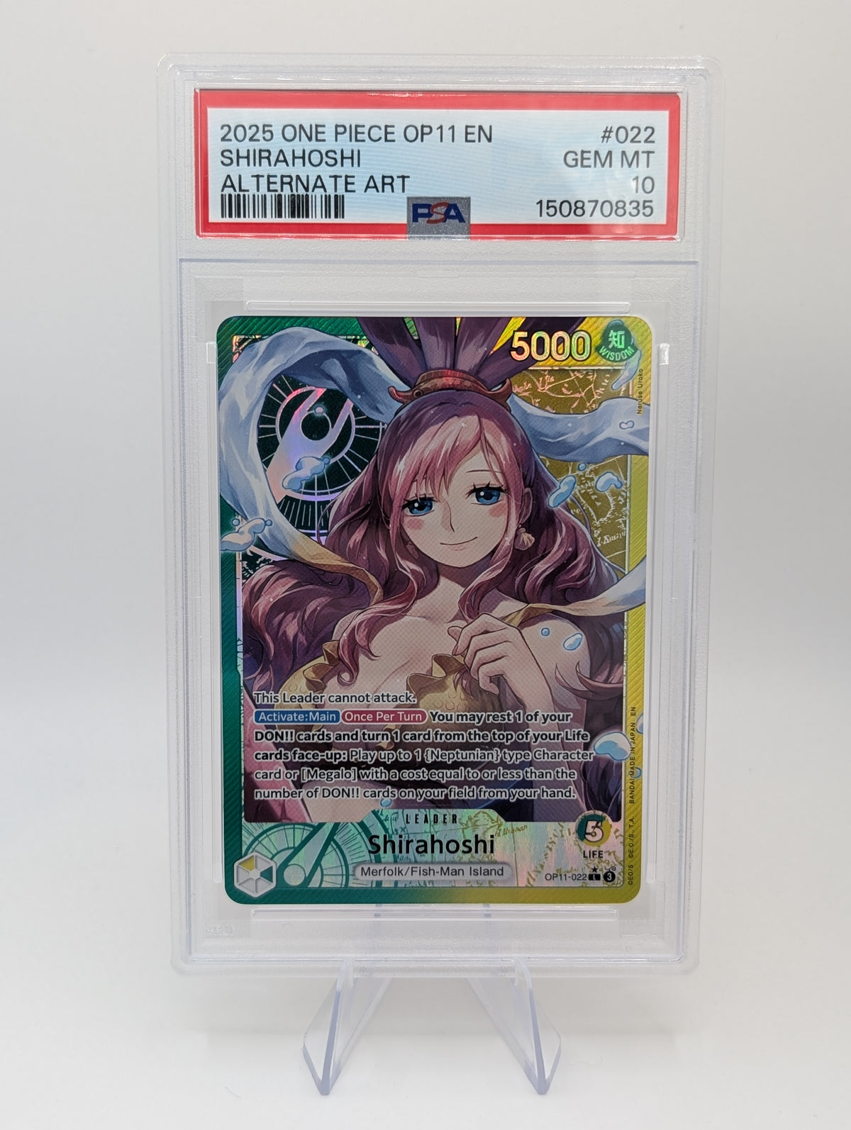 One Piece OP11 Shirahoshi Alternate art - PSA 10