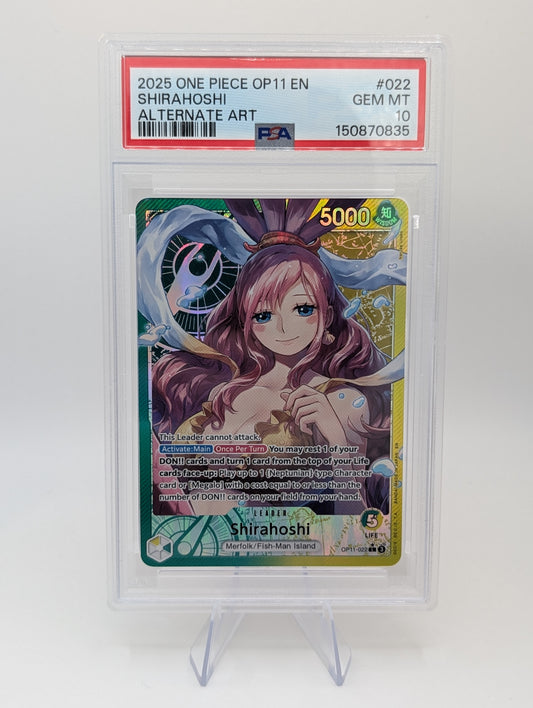 One Piece OP11 Shirahoshi Alternate art - PSA 10