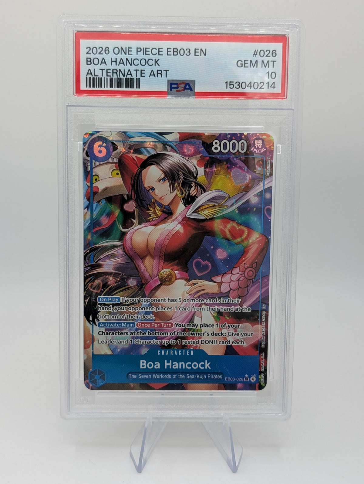 One Piece EB03 Boa Hancock Alternate - PSA 10