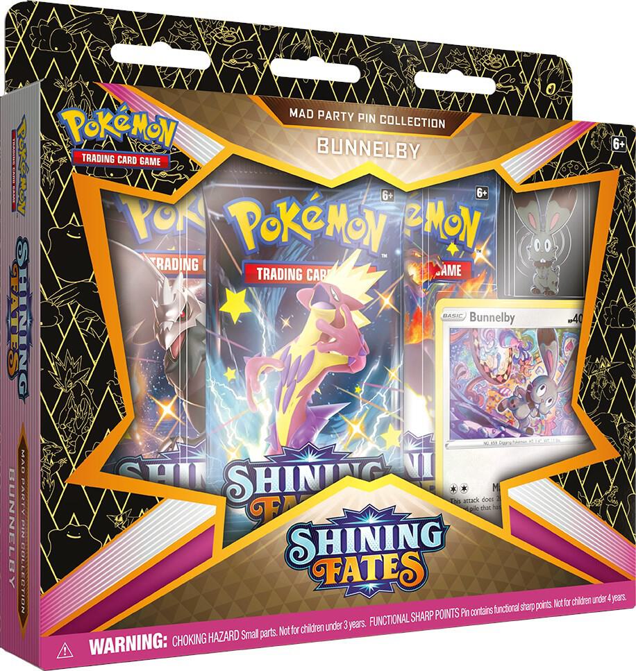 Shining Fates Mad Party Pin Collection [Bunnelby] Trading Card Game sealed product available at Zone 151