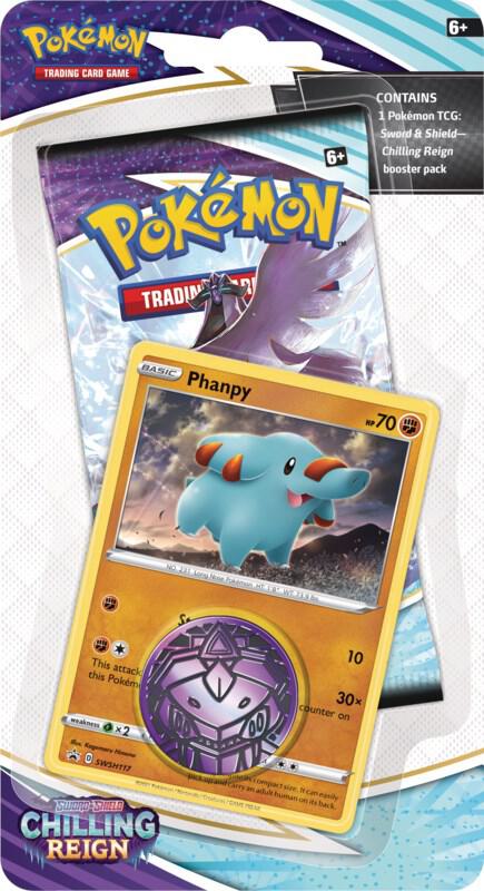 Chilling Reign Single Pack Blister [Phanpy] Trading Card Game sealed product available at Zone 151