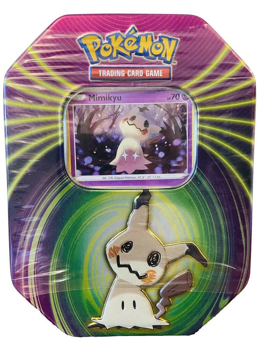 Mighty Mysterious Tin [Mimikyu] Trading Card Game sealed product available at Zone 151
