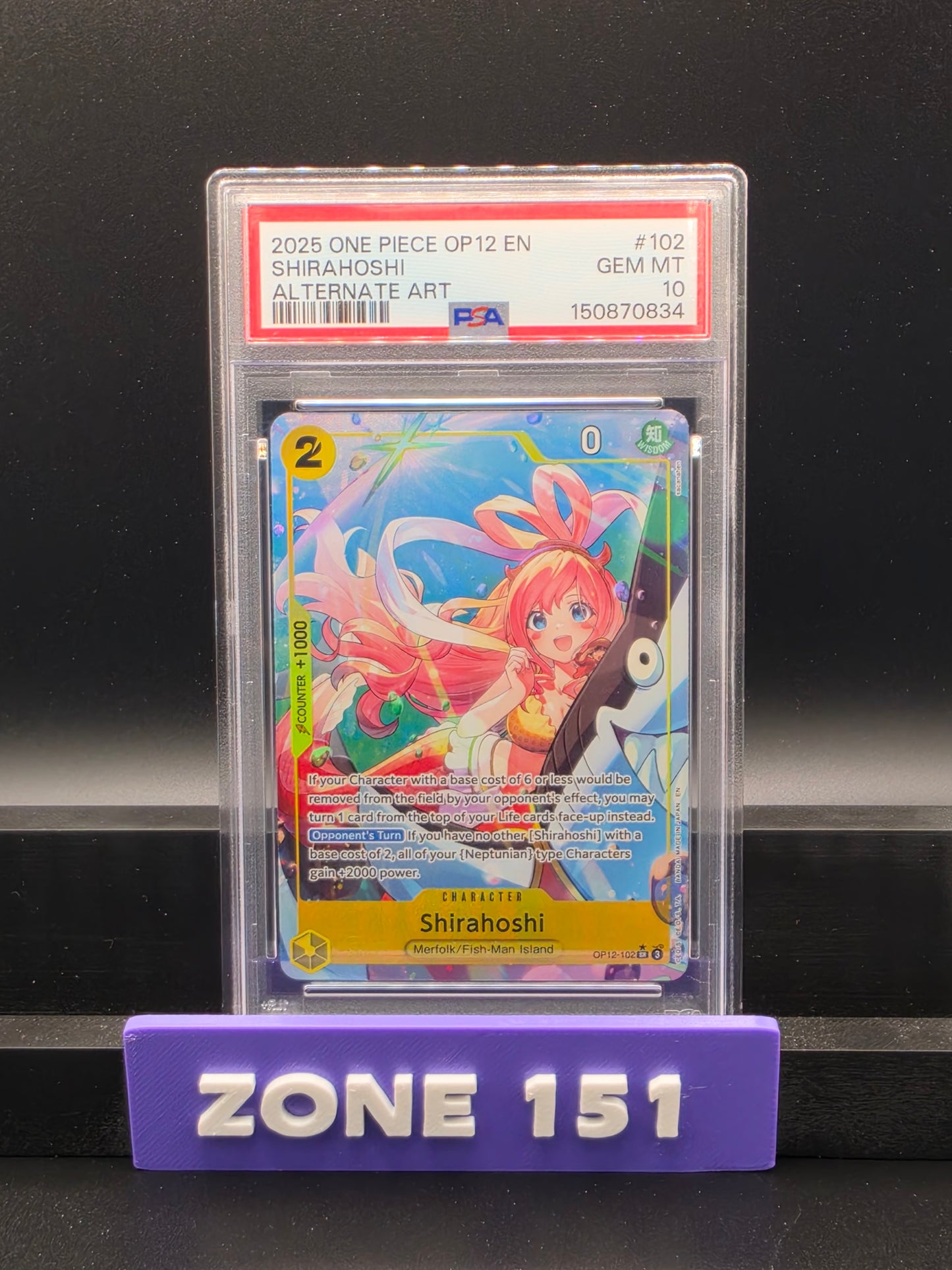 2025 ONE PEACE OP12 EN SHIRAHOSHI PSA 10