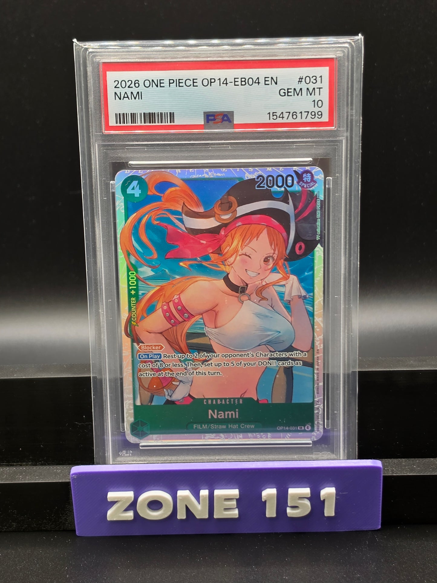 2026 ONE PIECE OP14-EB04 (EN) NAMI PSA 10