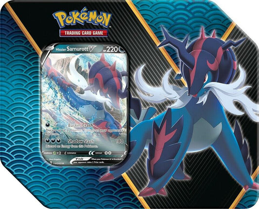 Divergent Powers Tin [Hisuian Samurott V] Trading Card Game sealed product available at Zone 151