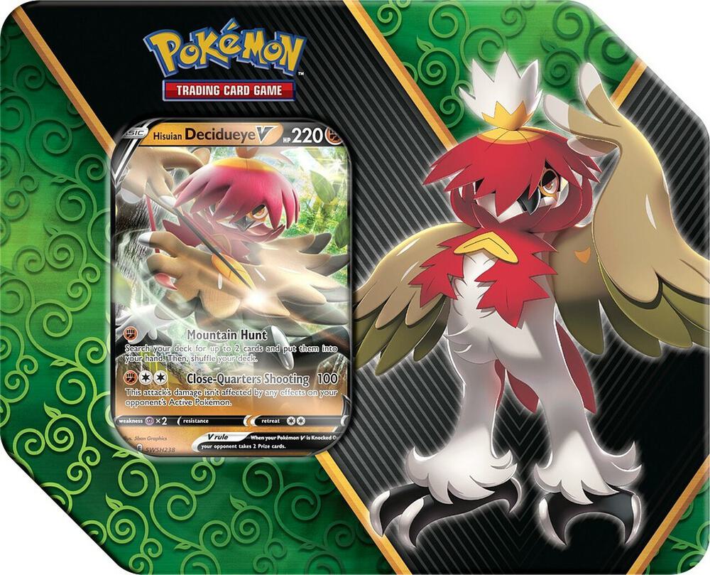 Divergent Powers Tin [Hisuian Decidueye V] Trading Card Game sealed product available at Zone 151