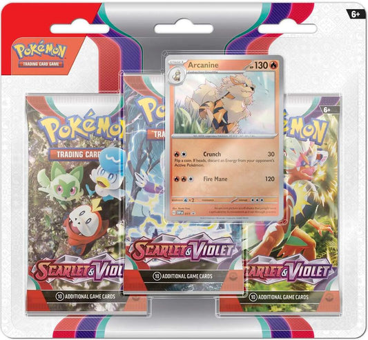 Scarlet & Violet 3 Pack Blister [Arcanine] Pokemon TCG sealed product available at Zone 151