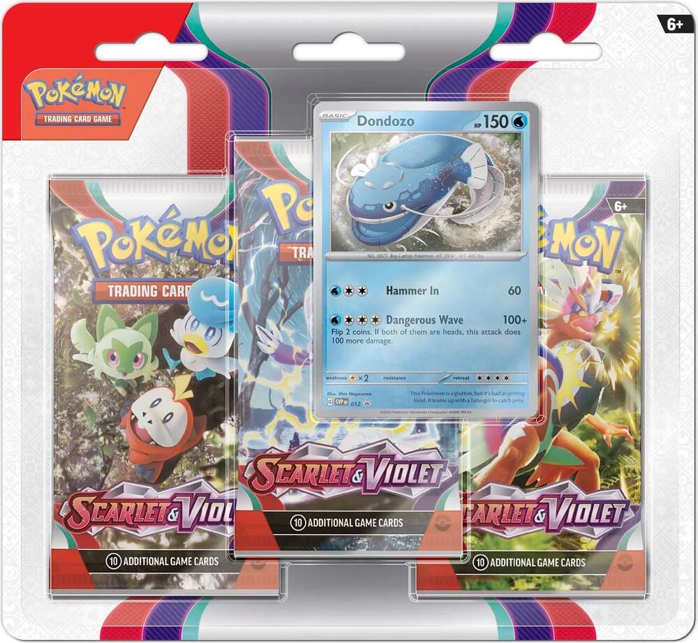 Scarlet & Violet 3 Pack Blister [Dondozo] Pokemon TCG sealed product available at Zone 151