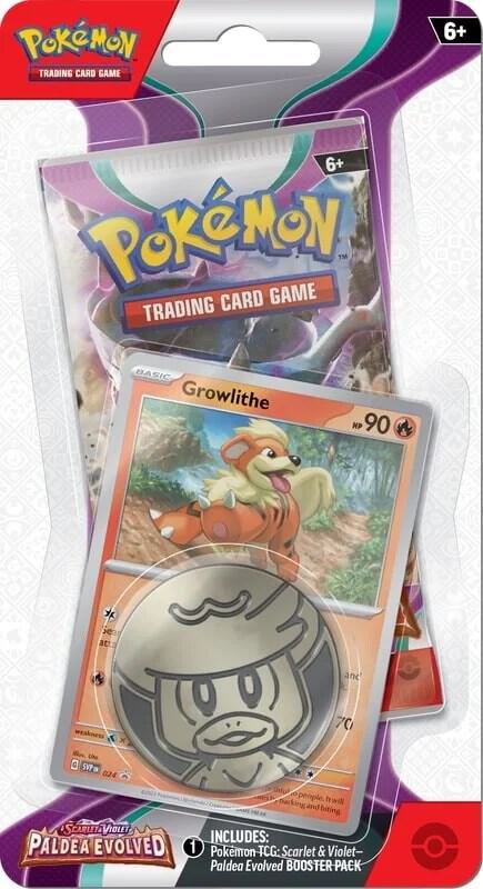 Paldea Evolved Single Pack Blister [Growlithe] Pokemon TCG sealed product available at Zone 151