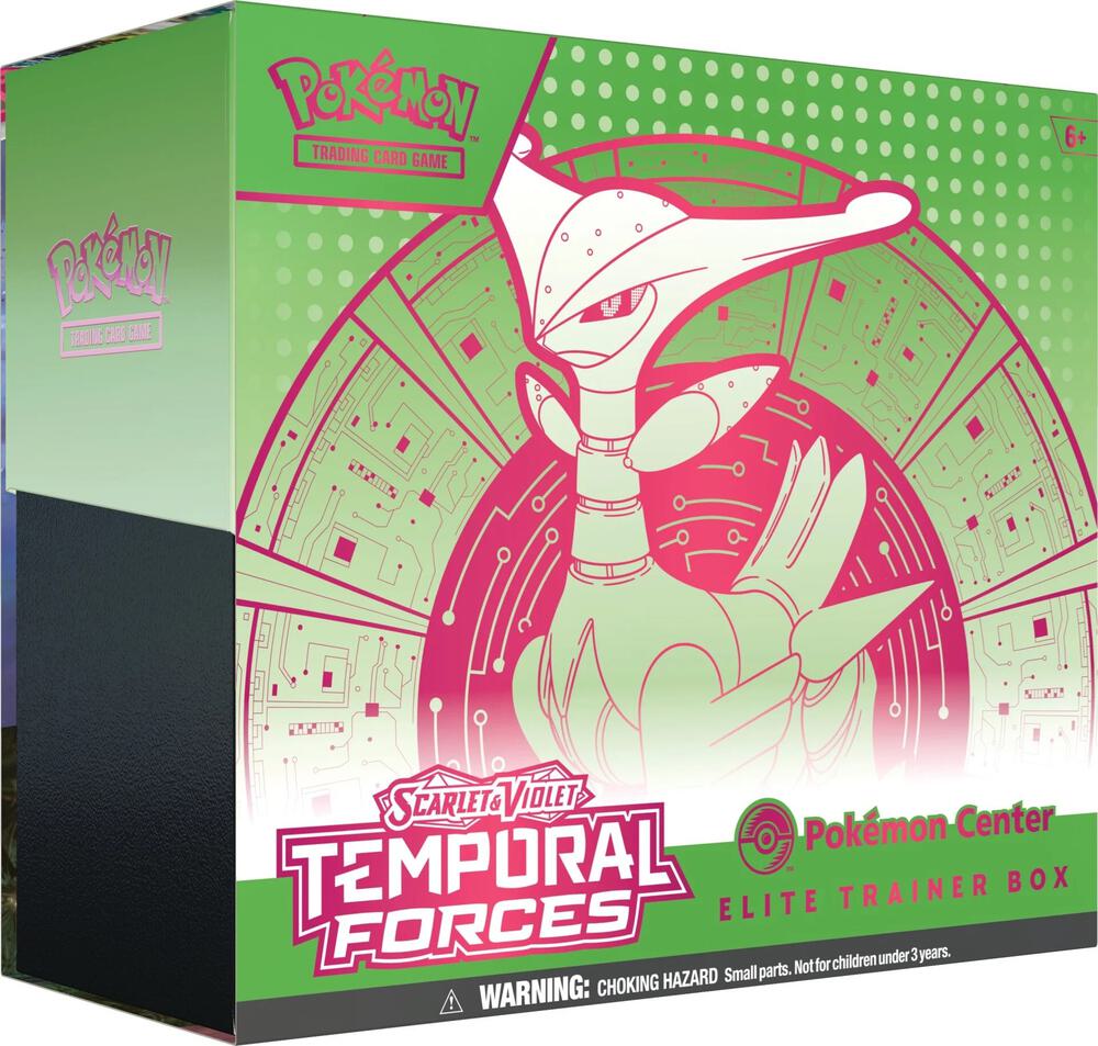 Temporal Forces Pokemon Center Elite Trainer Box (Exclusive) [Iron Leaves] Pokemon TCG sealed product available at Zone 151