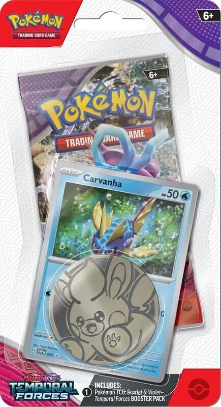 Temporal Forces Single Pack Blister [Carvanha] Pokemon TCG sealed product available at Zone 151