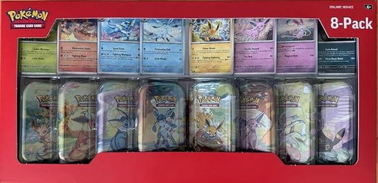 Pokémon Prismatic Evolutions Mini Tins 8-Pack (Costco Exclusive)