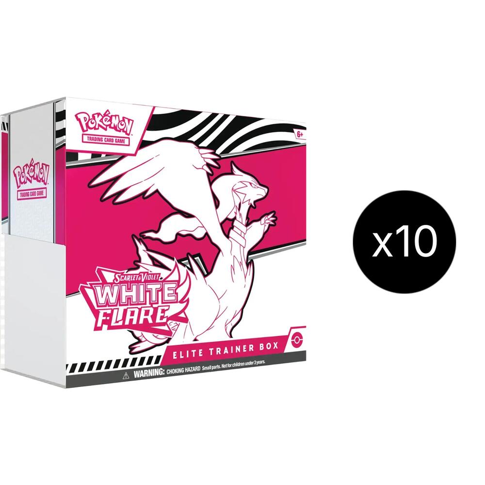 White Flare Elite Trainer Box Case Pokemon TCG sealed product available at Zone 151