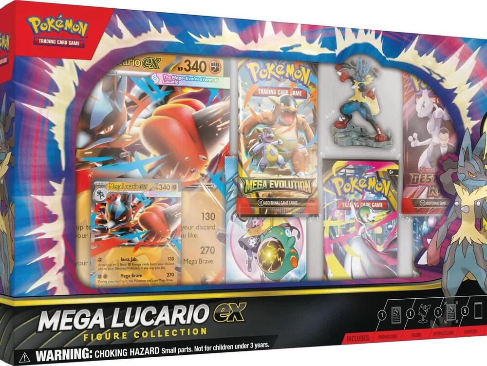 Mega Lucario ex Premium Figure Collection Trading Card Game sealed product available at Zone 151