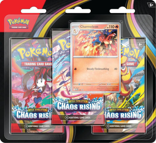 Chaos Rising 3 Pack Blister [Charmeleon] Trading Card Game sealed product available at Zone 151