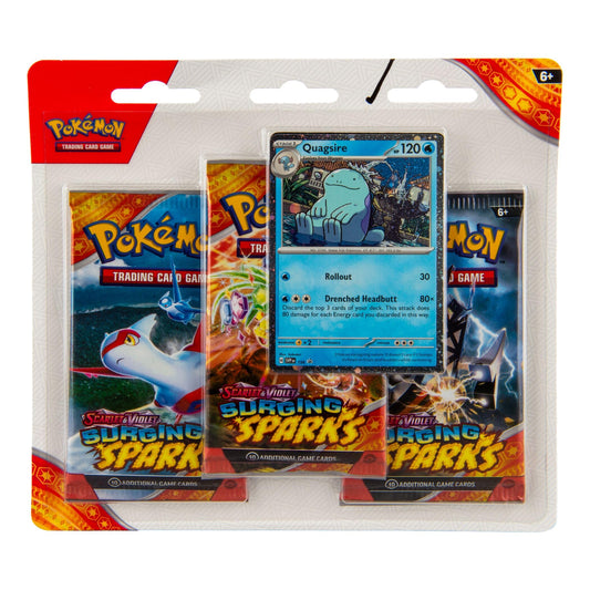 Surging Sparks 3 Pack Blisters [Quagsire] Pokemon TCG sealed product available at Zone 151