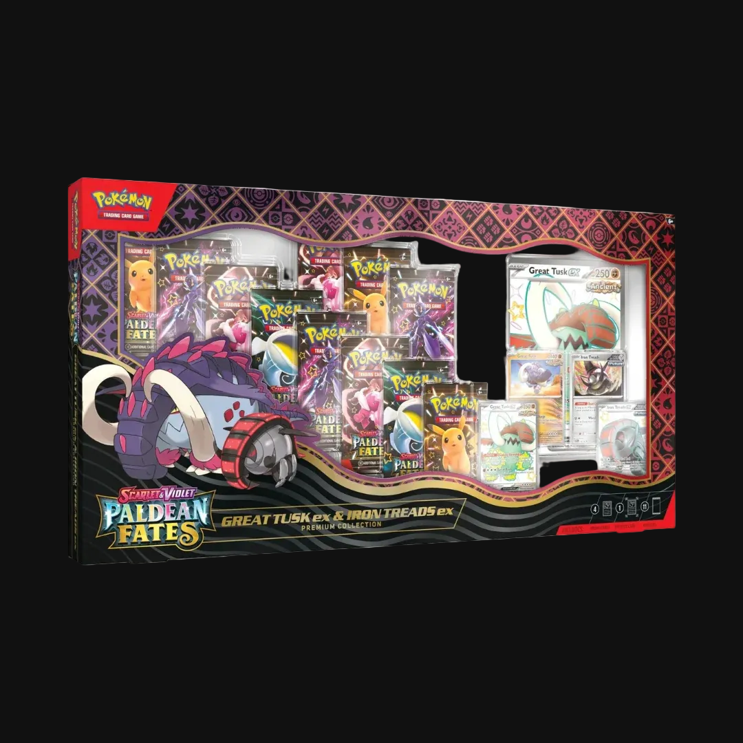 Pokemon: Paldean Fates Great Tusk ex & Iron Threads ex Premium Collection